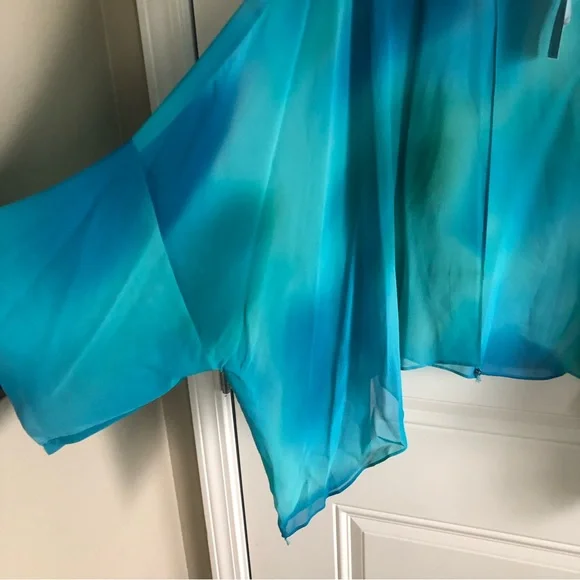 NWT Chico’s Women’s Silk Top Cover Kimono Size 3 (X-LARGE) - Picture 4 of 7